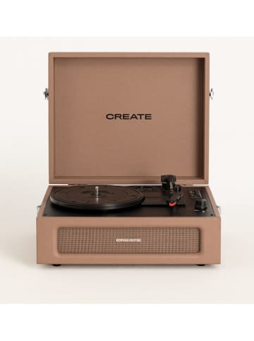 CREATE Platenspeler ''Retro'' lichtbruin - (B)44 x (H)18,5 x (D)33,3 cm