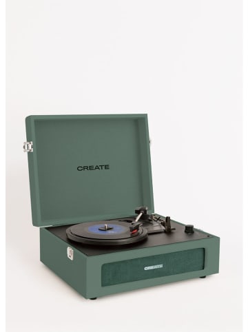 CREATE Platenspeler ''Retro'' groen - (B)44 x (H)18,5 x (D)33,3 cm