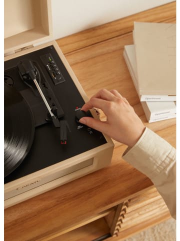 CREATE Plattenspieler ''Retro'' in Beige - (B)44 x (H)18,5 x (T)33,3 cm