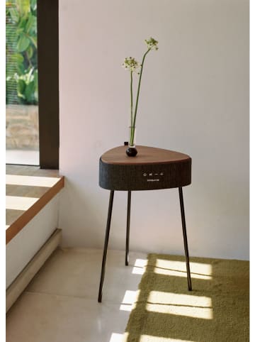 CREATE Stolik nocny w kolorze czarnym z głośnikiem Bluetooth - 39,5 x 58,5 x 36,5 cm