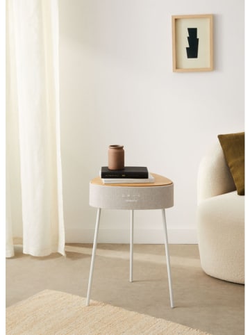 CREATE Stolik nocny w kolorze szarym z głośnikiem Bluetooth - 39,5 x 58,5 x 36,5 cm