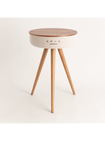 CREATE Bluetooth-Lautsprecher-Nachttisch in Beige - (H)64,7 x Ø 40,8 cm