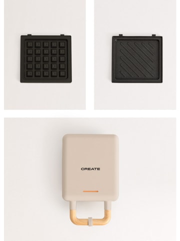 CREATE Sandwichmaker ''Studio Individual'' in Beige - 600 W