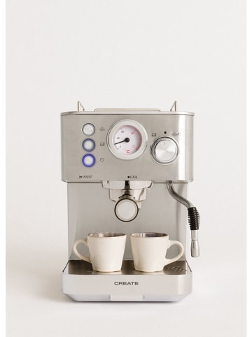 CREATE espressomachine met filterhouder ''Thera Classic'' zilverkleurig