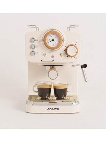 CREATE Siebträger-Espressomaschine ''Retro'' in Creme