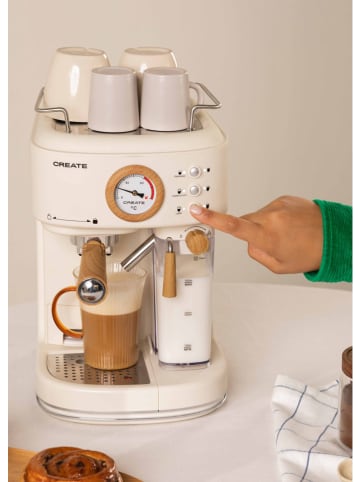 CREATE espressomachine met filterhouder ''Retro Pro'' crème