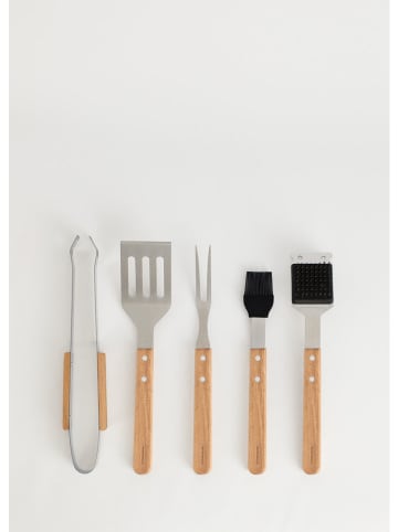 CREATE 5-częściowy zestaw w kolorze beżowo-kremowym do grilla