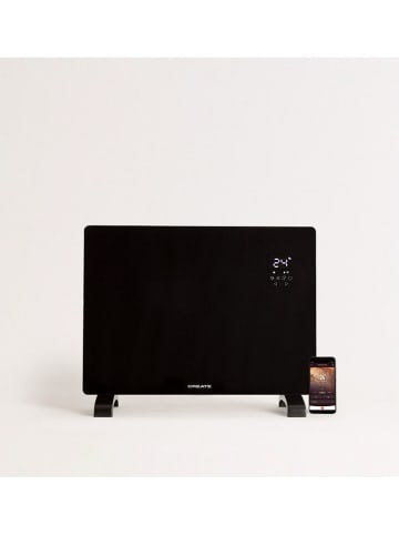 CREATE Termowentylator "Crystal" w kolorze czarnym - 64 x 46,5 x 7,5 cm