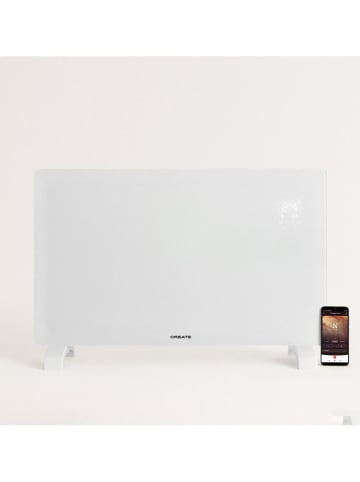 CREATE Termowentylator "Crystal" w kolorze białym - 78 x 47 x 7,5 cm