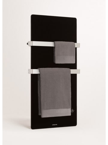 CREATE Elektrische handdoekwarmer ''Crystal'' zwart - (B)68,8 x (H)123,5 x (D)13,1 cm