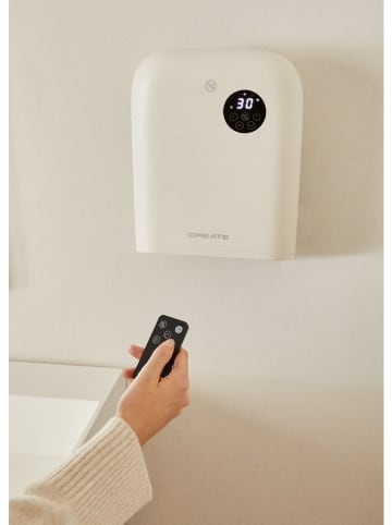 CREATE Termowentylator ścienny "Warm Wall" w kolorze kremowym - 25 x 32,5 x 11,3 cm