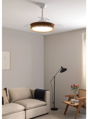 CREATE Wentylator sufitowy LED "Clear" w kolorze biało-beżowym - Ø 108 cm