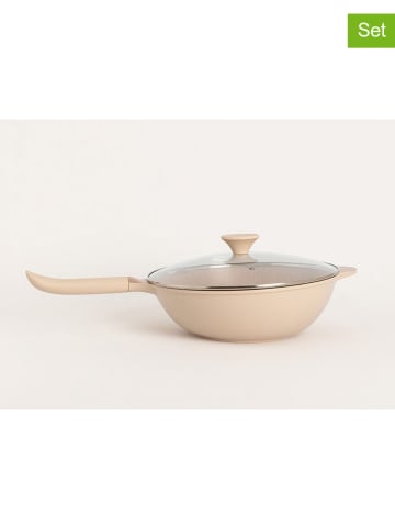CREATE 2tlg. Set: Wok ''Studio'' in Beige - Ø 32 cm