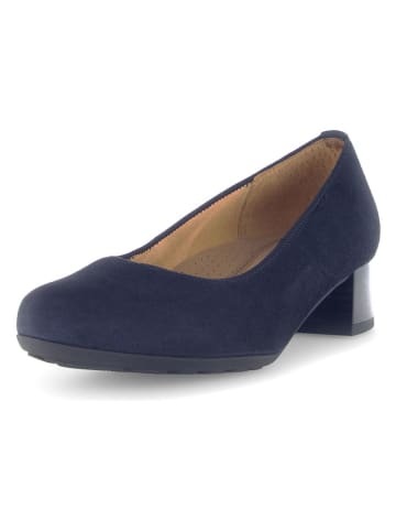 Gabor Leren pumps donkerblauw