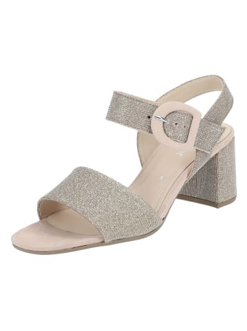 Gabor Leren haksandalen beige