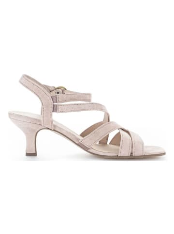 Gabor Leren haksandalen beige