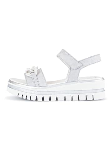 Gabor Leder-Sandalen in Grau