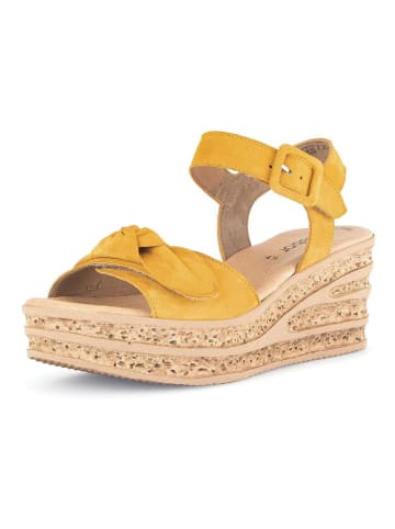 Gabor Leder-Sandaletten in Gelb