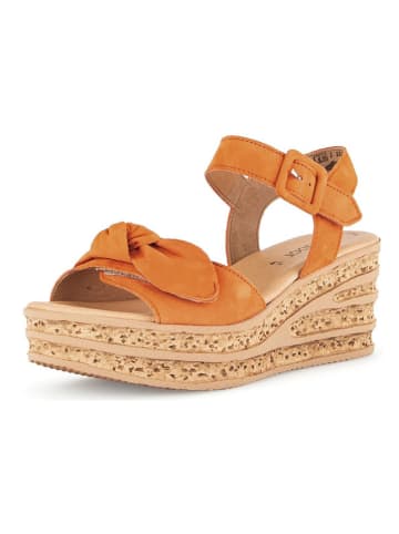 Gabor Leren haksandalen oranje