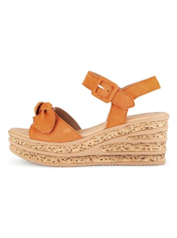Gabor Leren haksandalen oranje