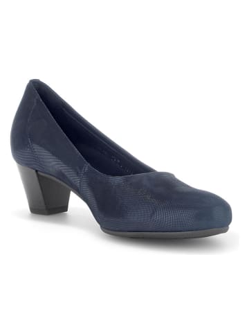 Gabor Leren pumps donkerblauw