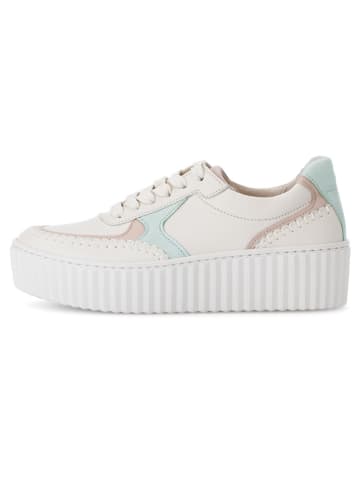 Gabor Leren sneakers wit/turquoise/lichtroze