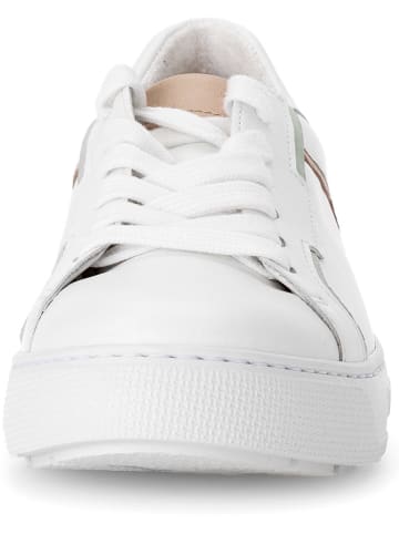 Gabor Leder-Sneakers in Weiß/ Bunt
