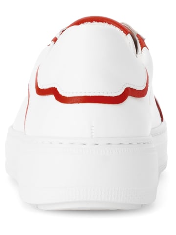 Gabor Leren sneakers wit/rood