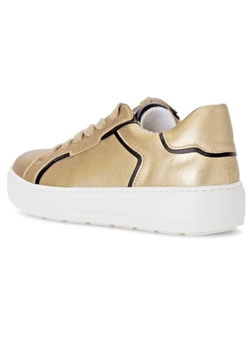 Gabor Leren sneakers goudkleurig/zwart