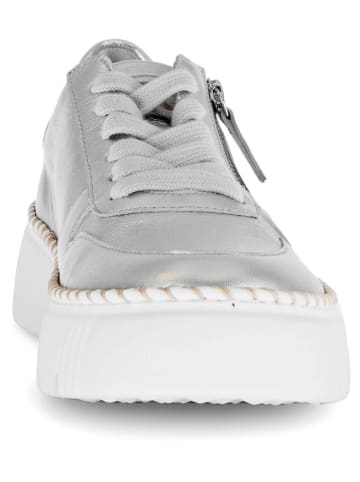 Gabor Leder-Sneakers in Silber