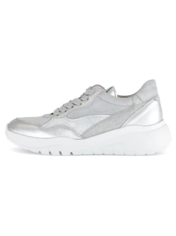 Gabor Leren sneakers zilverkleurig/grijs