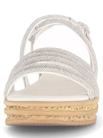 Gabor Keilsandaletten in Silber/ Grau