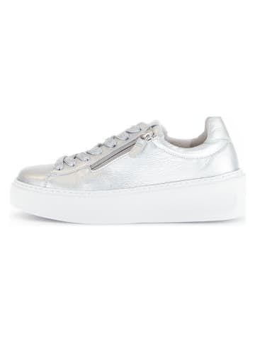 Gabor Leren sneakers zilverkleurig