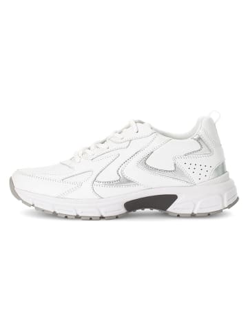 Gabor Leren sneakers wit/zilverkleurig