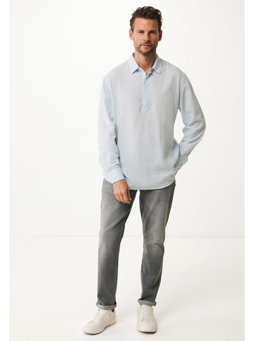 Mexx Blouse "Henley" lichtblauw