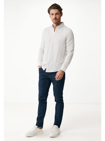 Mexx Blouse "Aiden" - regular fit - lichtblauw/ wit