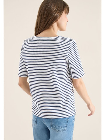Cecil Shirt in Weiß/ Dunkelblau