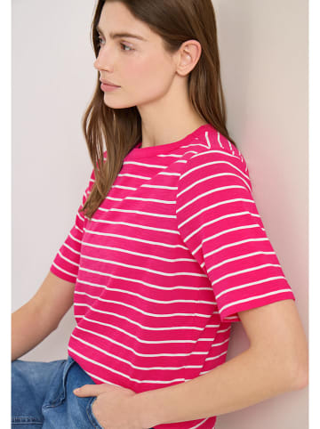 Cecil Shirt in Pink/ Weiß