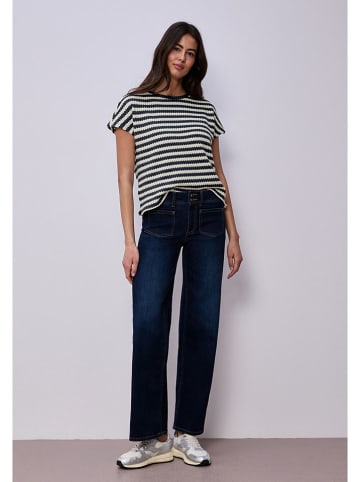 Street One Shirt donkerblauw/wit