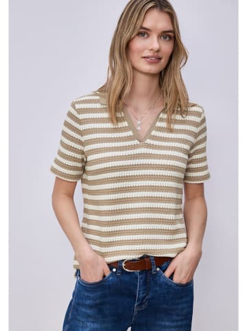 Street One Poloshirt beige/wit