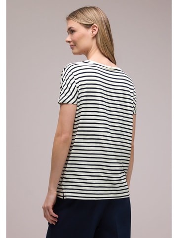 Street One Shirt wit/donkerblauw