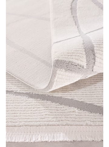 Mioli Kurzflor-Teppich in Creme/ Grau