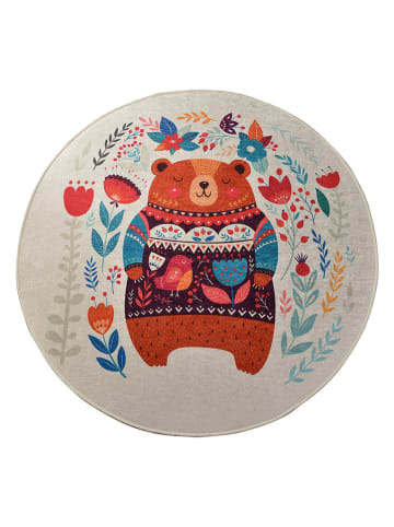 Mioli Laagpolig tapijt "Sweet Bear" crème/meerkleurig