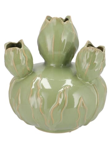 daan kromhout Vase "Tulip" in Grün - (B)22 x (H)24 x (T)22 cm 