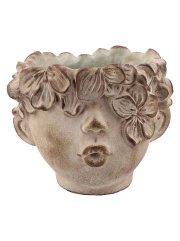 daan kromhout Doniczka "Face" w kolorze szarym - wys. 23 x Ø 26 cm