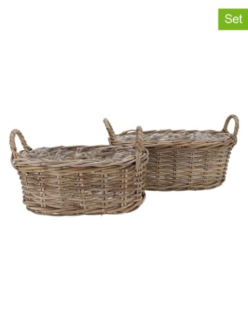 daan kromhout Koszyki (2 szt.) w kolorze jasnobrązowym na rośliny