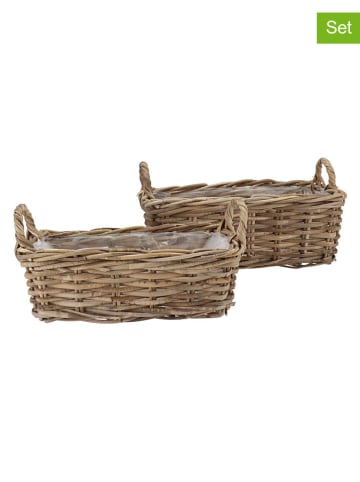 daan kromhout Koszyki (2 szt.) w kolorze jasnobrązowym na rośliny