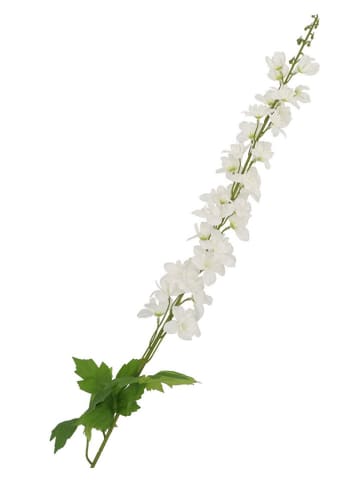 daan kromhout Dekoracyjna gałązka "Dephinium" w kolorze białym - wys. 115 cm