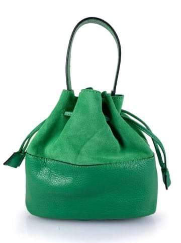 ORE10 Leren handtas groen - (B)23 x (H)20 x (D)9 cm