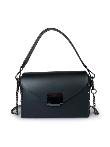 ORE10 Leren handtas "TR" zwart - (B)24 x (H)14 x (D)7 cm